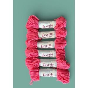 Luxuria 100% Wool Tapestry Worsted Yarn Lot of 6 Skeins Color 5031 Lot 1 Vintage
